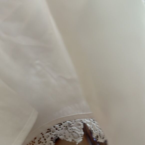 🦋SUGAR +lips White Lace boho bell sleeves fully lined strappy V- Neck SZ XS - Picture 11 of 15